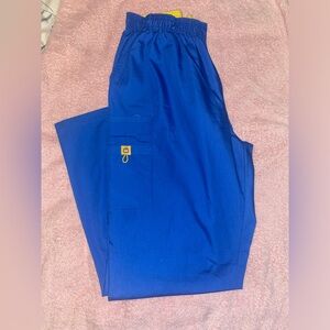Blue scrub pants